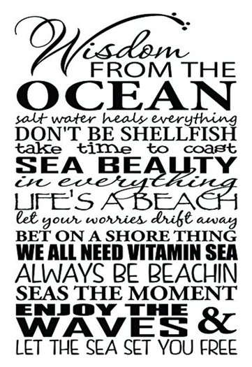 {Q-Essentials} Wisdom From The Ocean Wall Decal