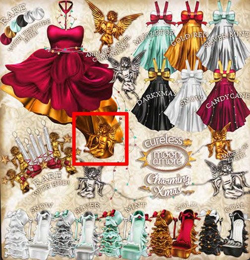 MoonAmore+Cureless- Charming Xmas  (Anim Angel) GOLD