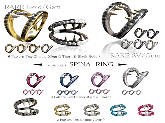 "AKINI"_SpinaRing_Blue_Gem