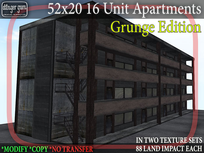 52x20 16 Unit Apartments - Grunge Edition