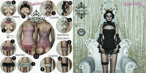 .::Dead Dollz::. 8. Rococo - Garter - White Common