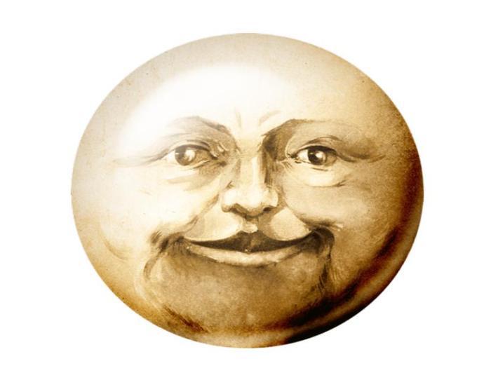 Vintage Smiling Moon