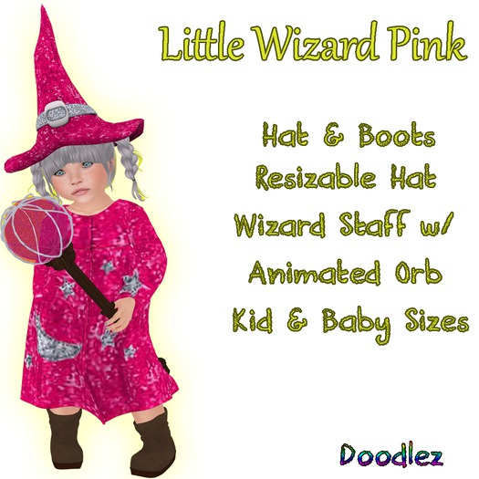 Doodlez Little Wizard~Pink