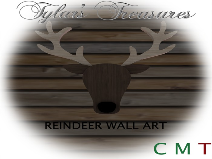 .:TT:.  REINDEER  WALL ART BOXED