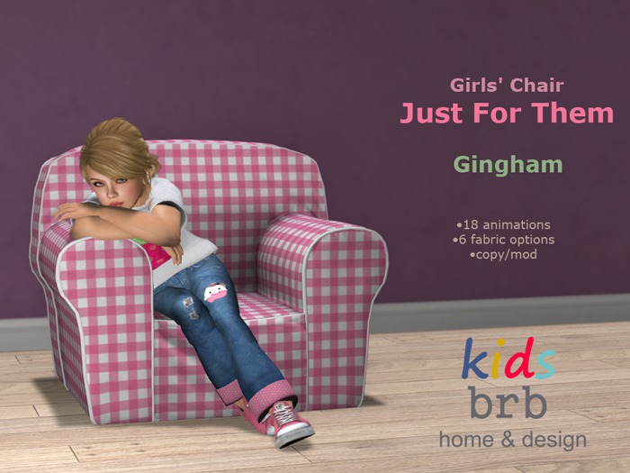 Girls' Chair - Just For Them - Gingham