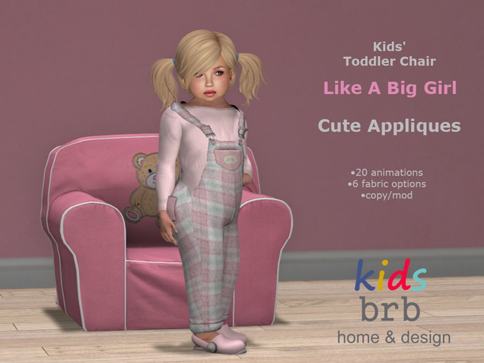 Kids' Toddler Chair - Like A Big Girl - Cute Appliques