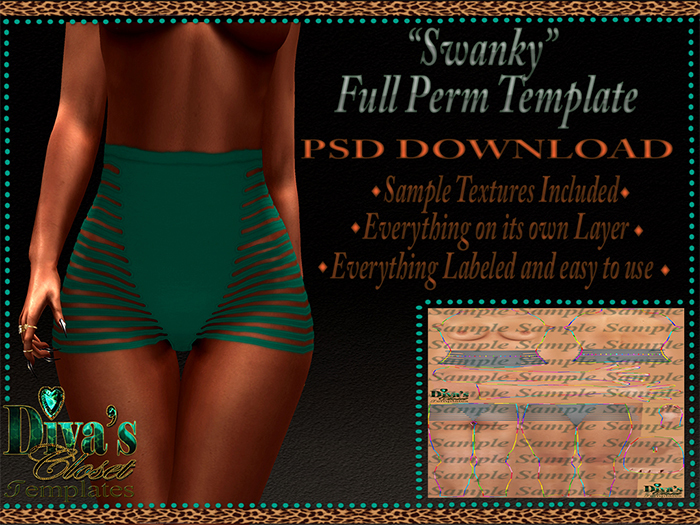 .:::Diva's Closet Swanky Shorts (FullPerm Template):::.