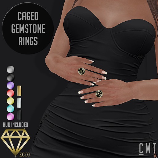 .:ECCO:. Caged Gemstone Rings Fatpack