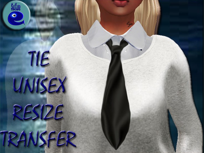 ! " Su " Tie Silk Resize Black