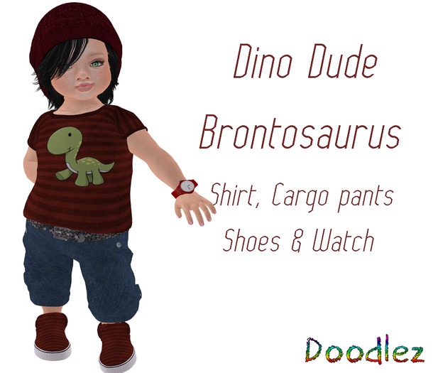 Doodlez Dino Dude Set~Brontosaurus