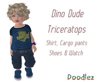Doodlez Dino Dude Set~Triceratops