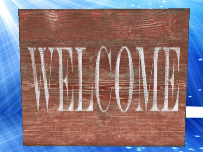 Welcome Vintage Sign - Red