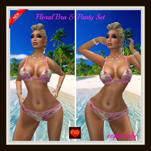 floral Bra & Panty Set
