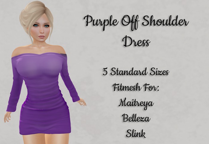 Purple Off Shoulder Dress