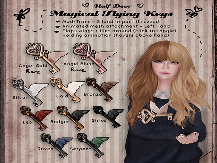 +Half-Deer+ Magical Flying Key - Bronze