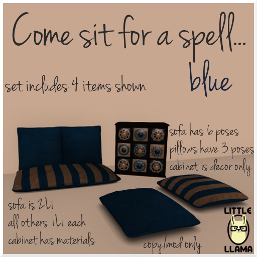 Little Llama - Sit for a Spell - Blue
