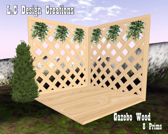 .:*L.C*:. Gazebo Wood 8 Prims