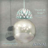 [C.] Pkg - Paradis de Neige - Hanging Scene Globe -Winter Robin