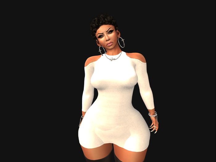 !!Testimony!! GetEm Dress WhiteGlitz