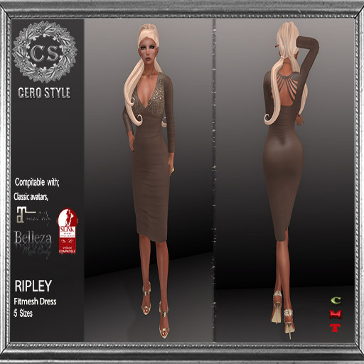 CERO STYLE Ripley Fmesh Dress Toffie
