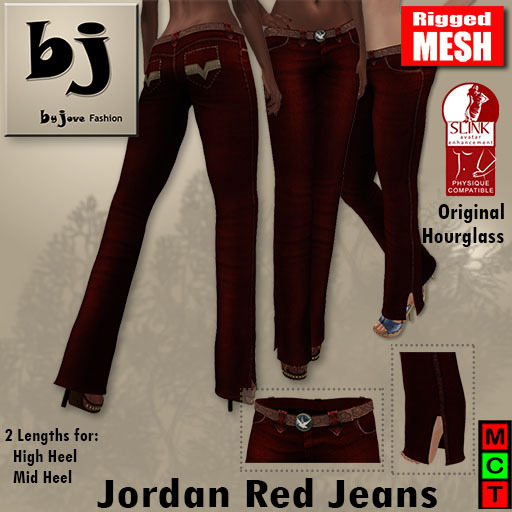Jordan Jeans, Red - Slink - DEMO