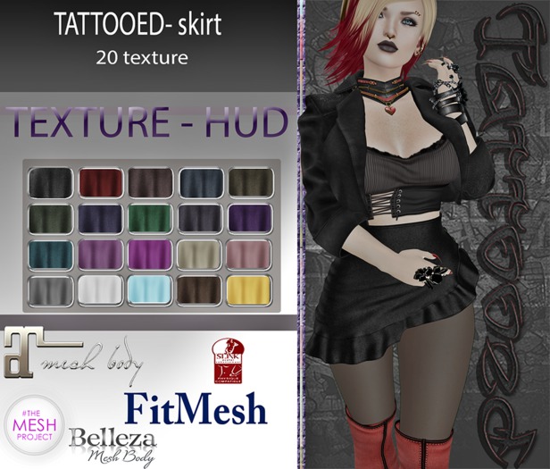 TATTOOED- skirt = DEMO