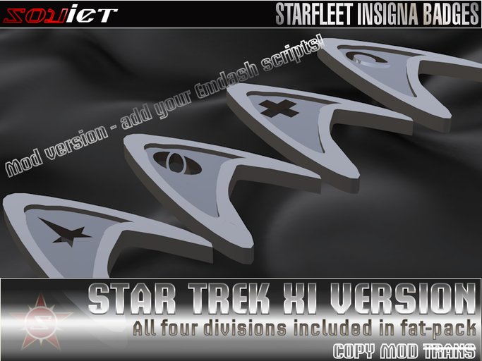 Starfleet Insignia Badge - FATPACK MOD (10 badges)