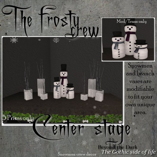 BtD {Deco} The frosty crew: Center stage {Boxed}