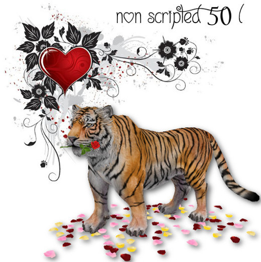 looking tiger vday decoration