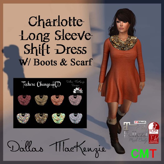 .::DM::. Charlotte Shift Dress  - ORANGE