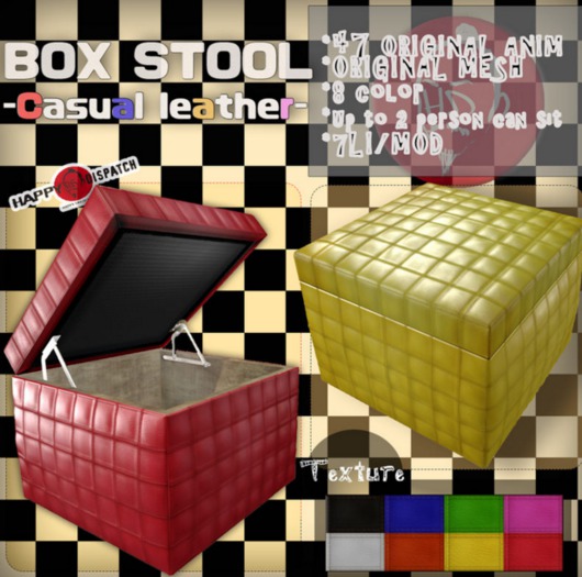 [HD]BOX STOOL -Casual leather-(copy)/original 47 anims