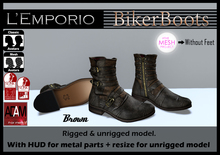 L'Emporio-::*BikerBoots*::Brown For Slink Man