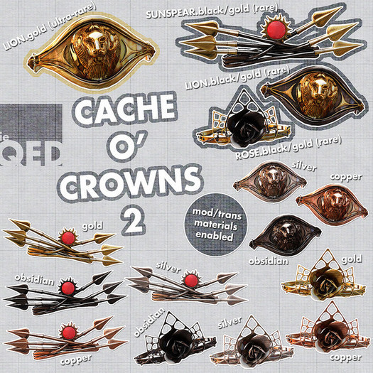 ieQED cache.crown.sunspear.black/gold RARE