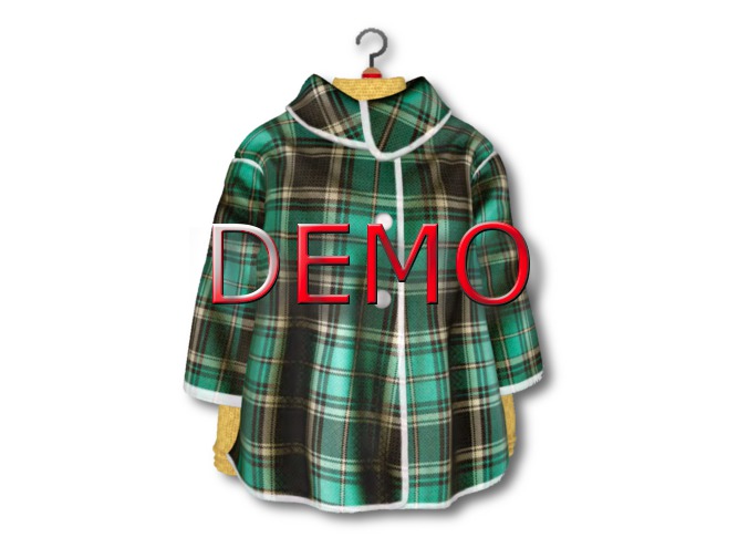 {amiable}Mesh Check Wintry Piping Cape Coat(DEMO)