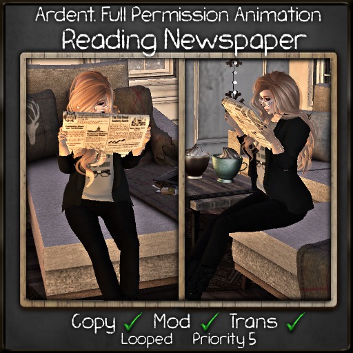 Ardent. Reading Newspaper Animation