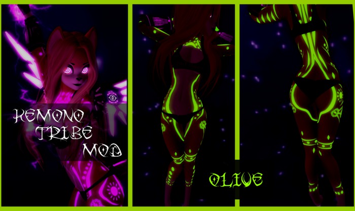 KEMONO NEON MOD [OLIVE]