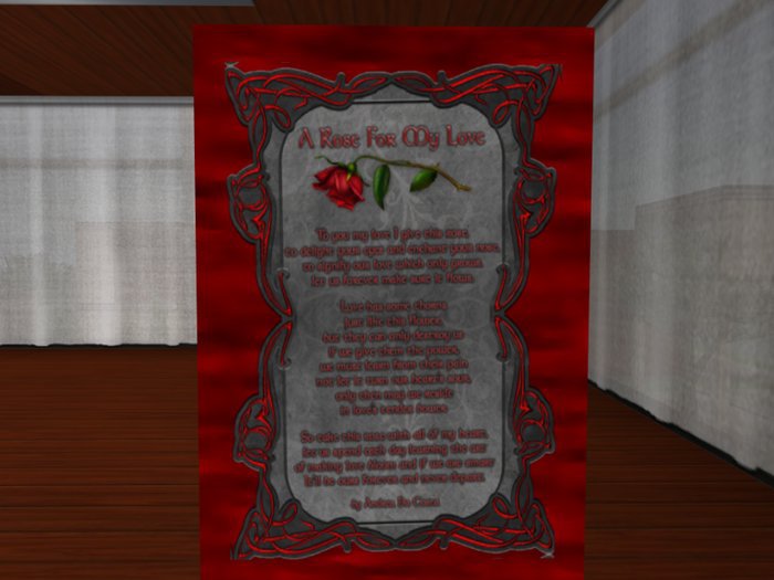 A Rose for My Love Framed Poem