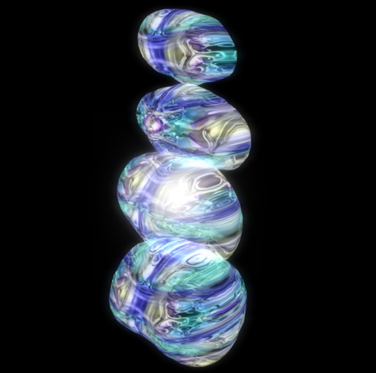 Bubbling Liquid Rocks - Blue w/ Music