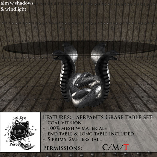 Serpents Grasp Table Set ( Coal )