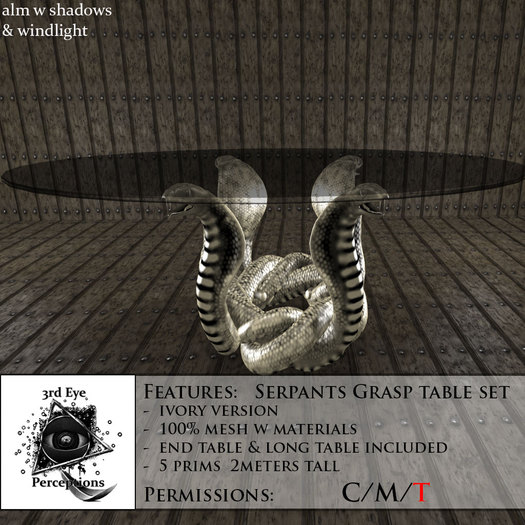 Serpants Grasp Table Set ( Ivory ) BOXED
