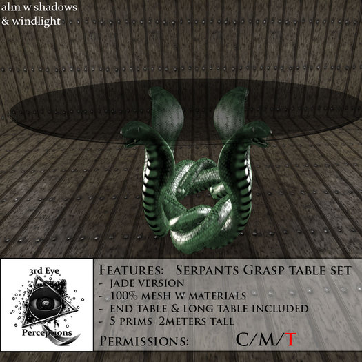 Serpents Grasp Table Set ( Jade )