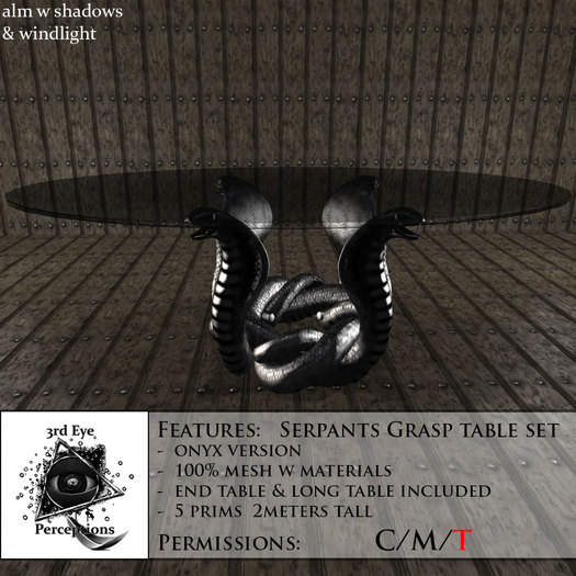Serpents Grasp Table Set ( Onyx ) 