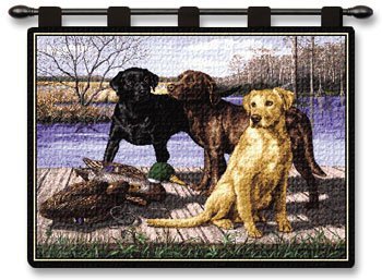 Wall Tapestry Dogs at The-Board-Meeting
