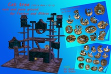 Multi-Ava Cat tree (petite Version, 5 Avas) - purple-blue