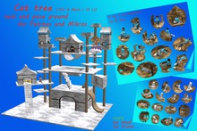 Multi-Ava Cat tree (petite Version, 5 Avas) - white