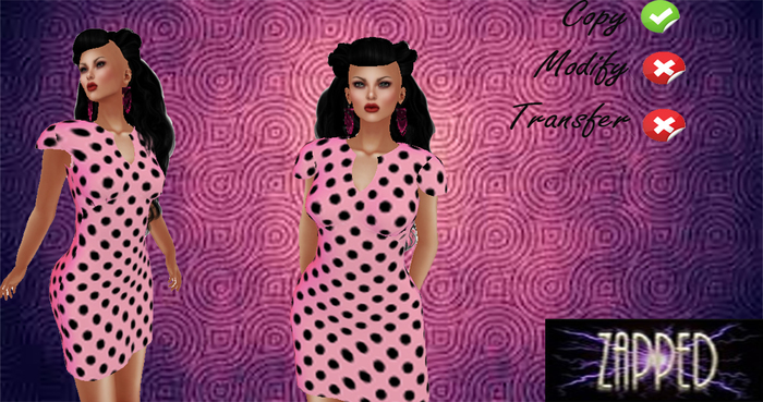 Zapped Polka Dot Dress