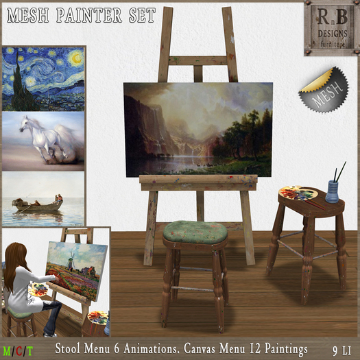 *RnB* Mesh Painter Set I - 6 Anims & 12 Paintings -