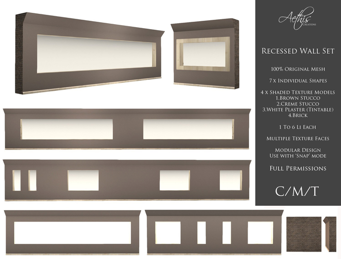 AC - Mesh Recessed Wall Set Crate