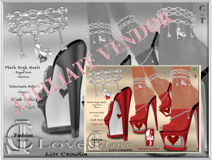 LC Affiliate Vendor [Valentine] - Love Slink Heels #red