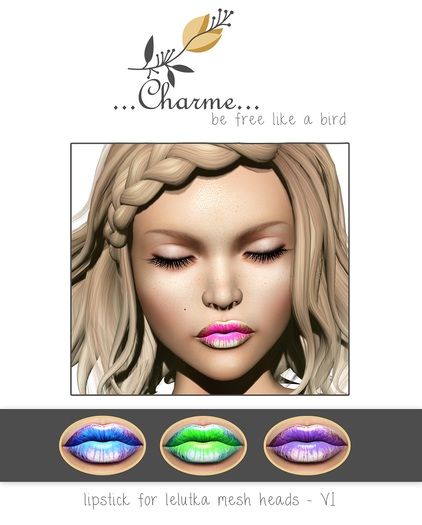 charme - Lipstick for Lelutka Mesh Heads VI
